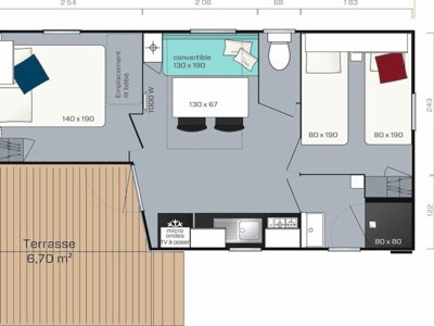 Cliquez pour découvrir toutes les photos de l'HÉBERGEMENT ! mobil-home - Pascalounet photo 5