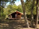 tente en toile et bois - camping La Cigaline photo 3