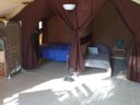 tente en toile et bois - camping La Cigaline photo 4