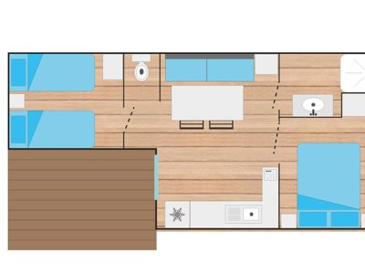 Cliquez pour découvrir toutes les photos de l'HÉBERGEMENT ! mobil-home - Paradis Val De Trie photo 7