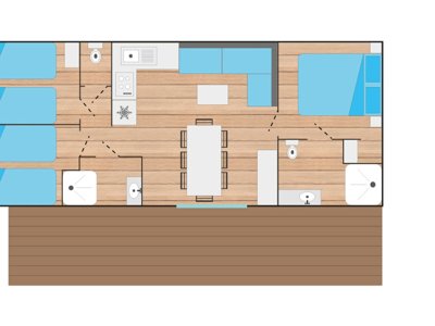 Cliquez pour découvrir toutes les photos de l'HÉBERGEMENT ! mobil-home - Paradis Val De Trie photo 5