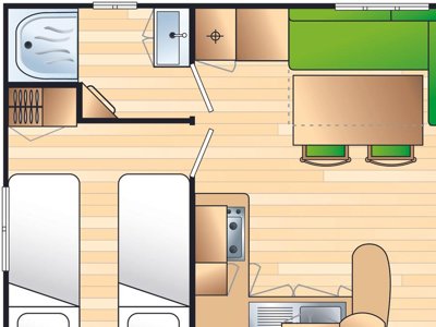 Cliquez pour découvrir toutes les photos de l'HÉBERGEMENT ! mobil-home - Les 2 Salamandres photo 8