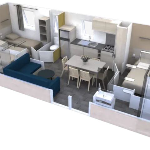 Cliquez pour découvrir toutes les photos de l'HÉBERGEMENT ! mobil-home - A L'Abri De L'Océan photo 2