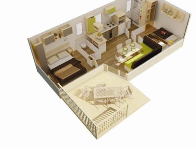 Cliquez pour découvrir toutes les photos de l'HÉBERGEMENT ! mobil-home - Sites Et Paysages - Les Pinèdes photo 4