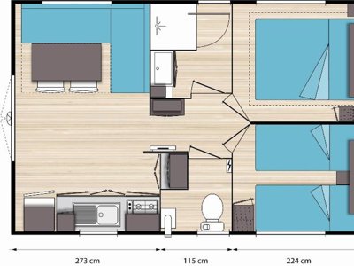 Cliquez pour découvrir toutes les photos de l'HÉBERGEMENT ! mobil-home - Sites Et Paysages - Les Pinèdes photo 7