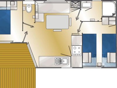 Cliquez pour découvrir toutes les photos de l'HÉBERGEMENT ! mobil-home - Sites Et Paysages - Les Pinèdes photo 4