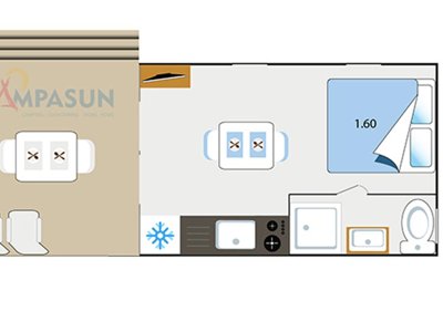 Cliquez pour découvrir toutes les photos de l'HÉBERGEMENT ! mobil-home - CAMPASUN Les Hautes Prairies photo 7