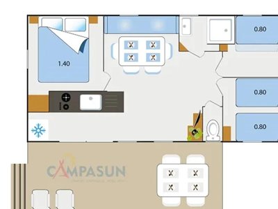 Cliquez pour découvrir toutes les photos de l'HÉBERGEMENT ! mobil-home - CAMPASUN Les Hautes Prairies photo 2
