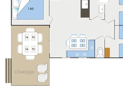 Cliquez pour découvrir toutes les photos de l'HÉBERGEMENT ! mobil-home - CAMPASUN Les Hautes Prairies photo 4