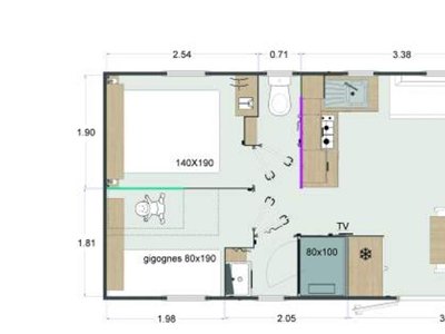 mobil-home - Le Bois Soleil photo 2