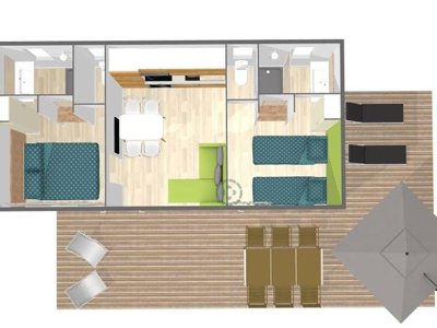 Cliquez pour découvrir toutes les photos de l'HÉBERGEMENT ! mobil-home - Flower La Rochelambert photo 4