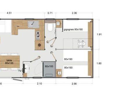 Cliquez pour découvrir toutes les photos de l'HÉBERGEMENT ! mobil-home - Flower La Rochelambert photo 8