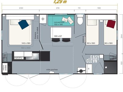Cliquez pour découvrir toutes les photos de l'HÉBERGEMENT ! mobil-home - Flower Cap Finistère photo 12