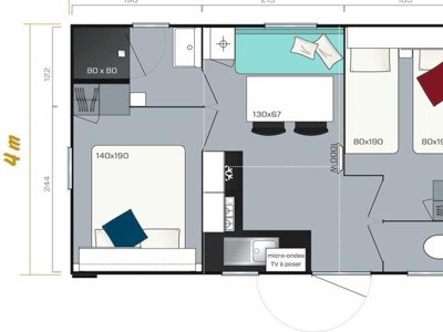 Cliquez pour découvrir toutes les photos de l'HÉBERGEMENT ! mobil-home - Le Moulin photo 5