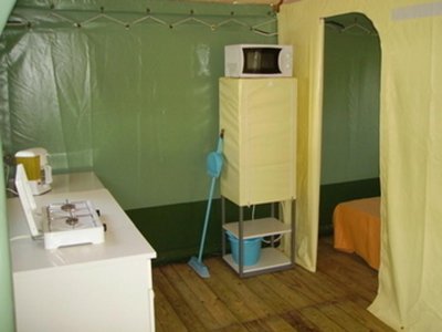 tente en toile et bois - Les Cigales photo 4