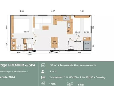 Cliquez pour découvrir toutes les photos de l'HÉBERGEMENT ! mobil-home - Le Domaine De Mesqueau photo 16