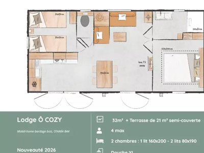 Cliquez pour découvrir toutes les photos de l'HÉBERGEMENT ! lodge - Le Domaine De Mesqueau photo 8