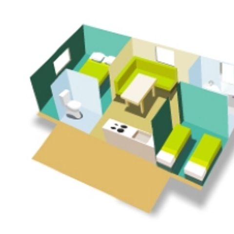 Cliquez pour découvrir toutes les photos de l'HÉBERGEMENT ! mobil-home - Les Bois Du Bardelet photo 4