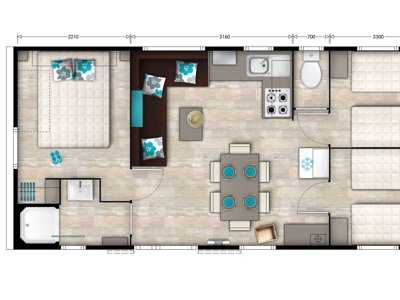 Cliquez pour découvrir toutes les photos de l'HÉBERGEMENT ! mobil-home - Bijela Uvala photo 8