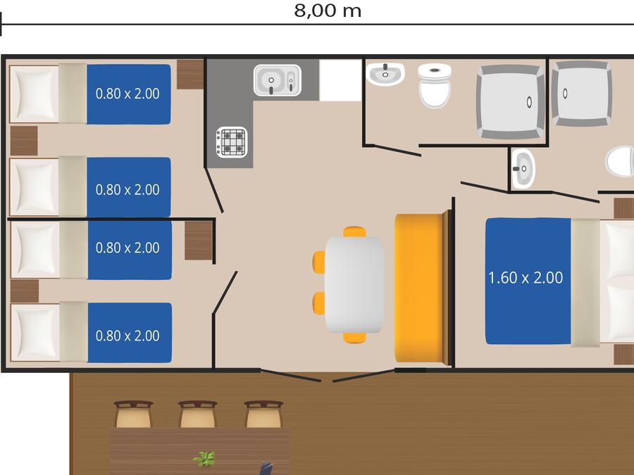 Cliquez pour découvrir toutes les photos de l'HÉBERGEMENT ! mobil-home - établissement Bijela Uvala photo 4