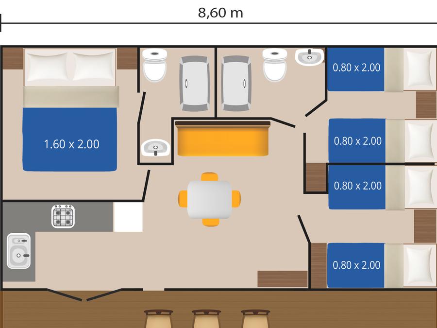 Cliquez pour découvrir toutes les photos de l'HÉBERGEMENT ! mobil-home - établissement Bijela Uvala photo 4