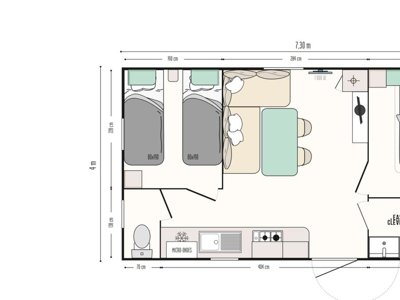 Cliquez pour découvrir toutes les photos de l'HÉBERGEMENT ! mobil-home - Flower La Grande Plage photo 2