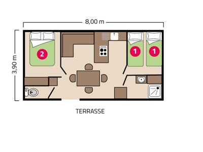 Cliquez pour découvrir toutes les photos de l'HÉBERGEMENT ! mobil-home - La Corniche photo 3