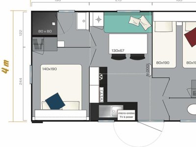 Cliquez pour découvrir toutes les photos de l'HÉBERGEMENT ! mobil-home - Des Pêcheurs photo 7