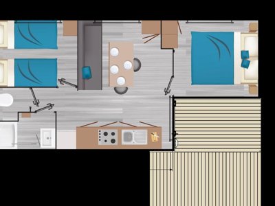 Cliquez pour découvrir toutes les photos de l'HÉBERGEMENT ! mobil-home - Des Pêcheurs photo 7