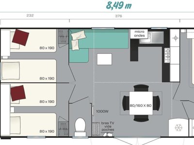 Cliquez pour découvrir toutes les photos de l'HÉBERGEMENT ! mobil-home - Des Pêcheurs photo 7