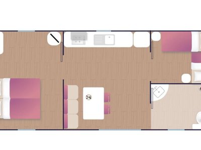 Cliquez pour découvrir toutes les photos de l'HÉBERGEMENT ! mobil-home - Flower Moulin Des Iscles photo 3