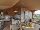 Cliquez pour découvrir toutes les photos de l'HÉBERGEMENT ! tente en toile et bois - camping Le Pont photo 2