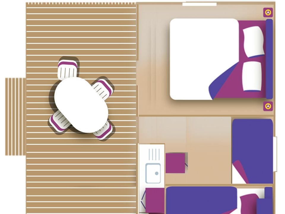 bungalow toilé - camping Flower Les Hauts De Rosans photo 3