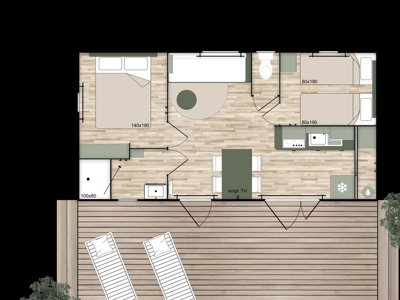Cliquez pour découvrir toutes les photos de l'HÉBERGEMENT ! mobil-home - Kabana Village photo 3