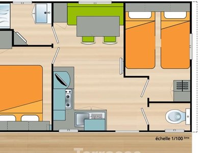 Cliquez pour découvrir toutes les photos de l'HÉBERGEMENT ! mobil-home - La Parée Du Jonc photo 3