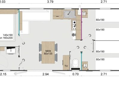 Cliquez pour découvrir toutes les photos de l'HÉBERGEMENT ! mobil-home - Domaine Du Vieux Moulin photo 4