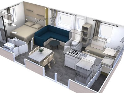 Cliquez pour découvrir toutes les photos de l'HÉBERGEMENT ! mobil-home - Le Sous Bois photo 7