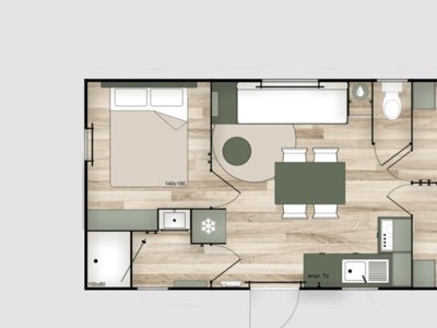 Cliquez pour découvrir toutes les photos de l'HÉBERGEMENT ! mobil-home - Ushuaïa Villages Sabot photo 3