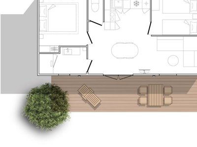 Cliquez pour découvrir toutes les photos de l'HÉBERGEMENT ! mobil-home - LES FLOTS-ATLANTIQUE photo 3