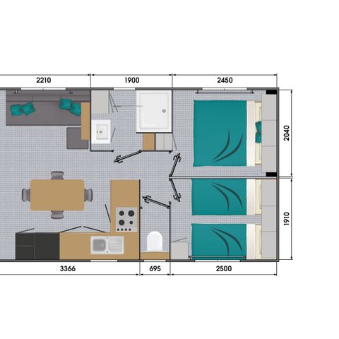 Cliquez pour découvrir toutes les photos de l'HÉBERGEMENT ! mobilhome - De Trologot photo 4
