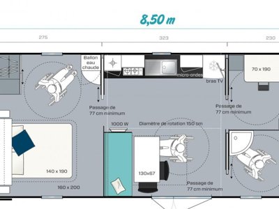 Cliquez pour découvrir toutes les photos de l'HÉBERGEMENT ! mobil-home - Paradis - Les Chanterelles photo 6