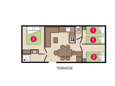 Cliquez pour découvrir toutes les photos de l'HÉBERGEMENT ! mobil-home - Park Er Lann photo 3