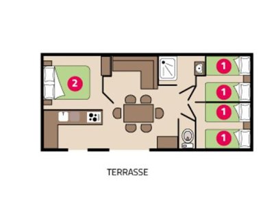 Cliquez pour découvrir toutes les photos de l'HÉBERGEMENT ! mobil-home - Park Er Lann photo 6