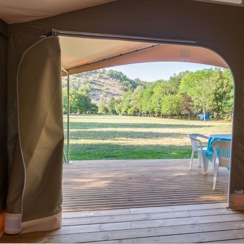 tente toile et bois - Le Trel photo 2