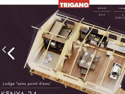 tente en toile et bois - Les Etangs Mina photo 1