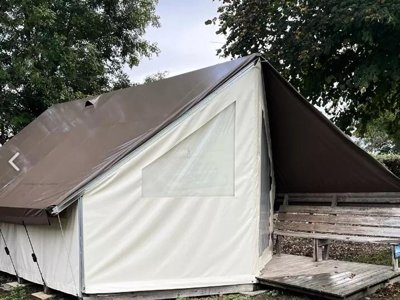 Cliquez pour découvrir toutes les photos de l'HÉBERGEMENT ! tente en toile et bois - Les Etangs Mina photo 2