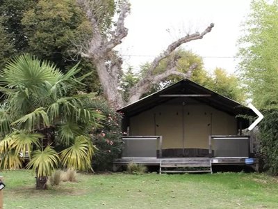 Cliquez pour découvrir toutes les photos de l'HÉBERGEMENT ! tente en toile et bois - Les Etangs Mina photo 3