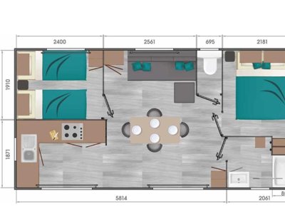 Cliquez pour découvrir toutes les photos de l'HÉBERGEMENT ! mobil-home - La Bolée D'Air photo 8