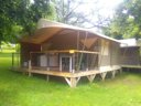 tente en toile et bois - camping Coeur D'Ardèche photo 2