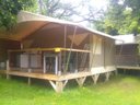 tente en toile et bois - camping Coeur D'Ardèche photo 2